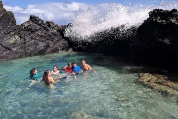 group in the water