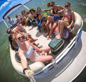 Boating fun with friends