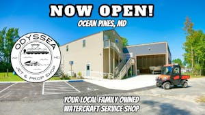 watercraft service shop with wording
