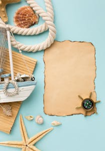 a map and rope for pirate craft ideas