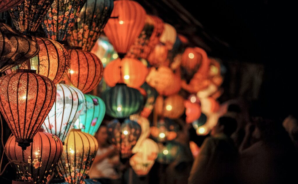 A group of lanterns