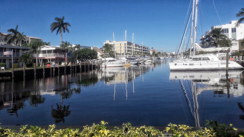A view of boats in fort lauderdale