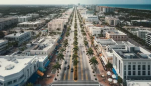 Aerial view of las olas boulevard