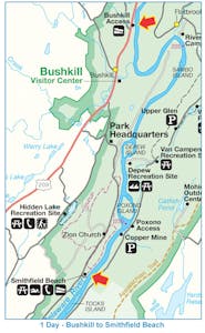 Bushkill to Smithsfield Map