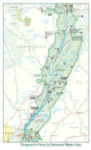 Dingmans to Delaware Water Gap Map
