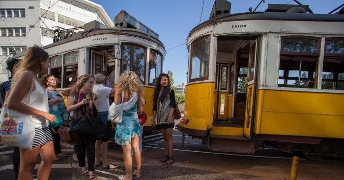 Group and Lisbon trams