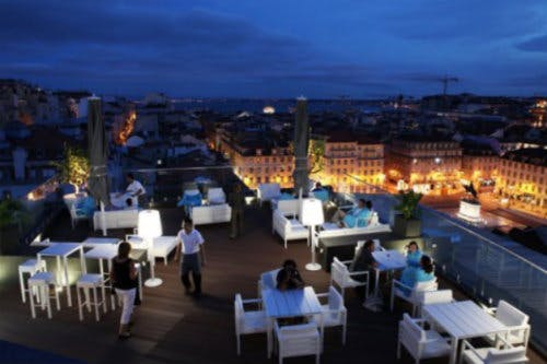 Hotel Mundial terrace in Lisbon