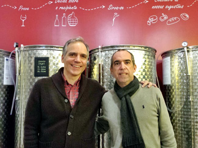 Jorge and Rui, founders of Oficina do Vinho in Portugal