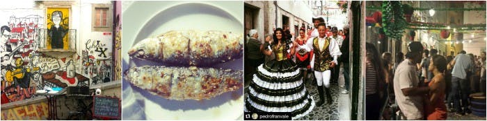 Popular festivities in Portugal picture collage