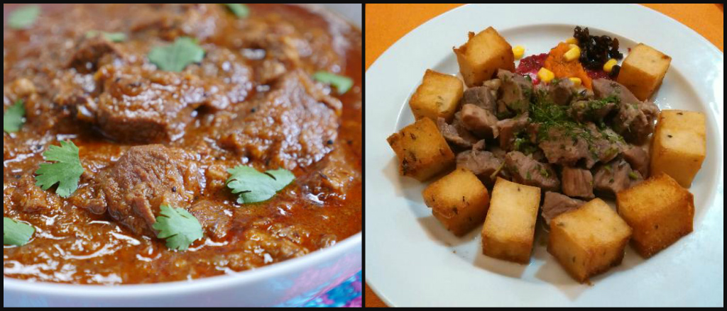 a plate of food with stew