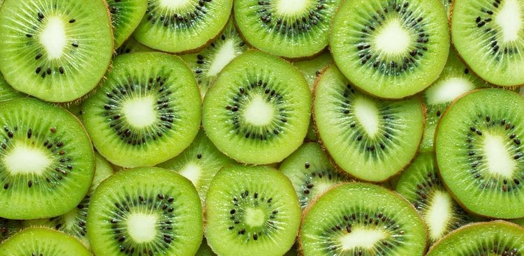 a group of kiwi fruit