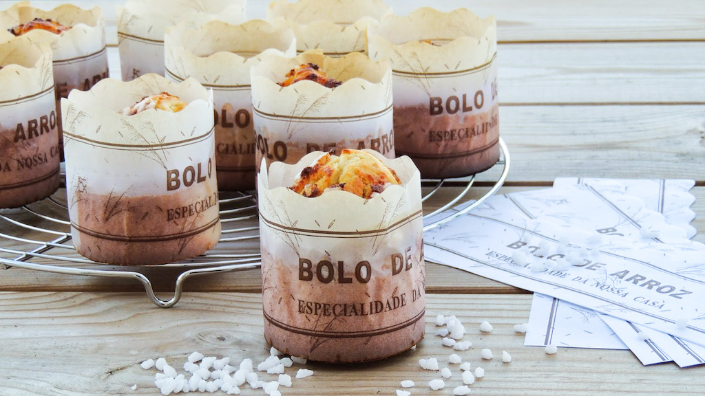 Portuguese pastry: bolo de arroz