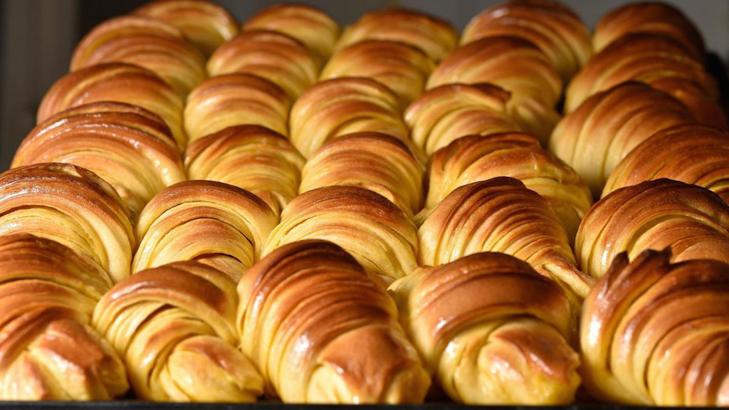 Portuguese pastry: croissant brioche