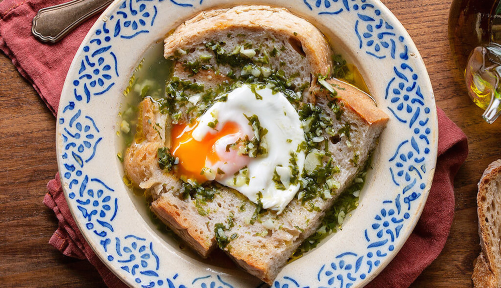 a plate of food on a table