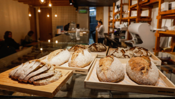 a store filled with lots of food on a table