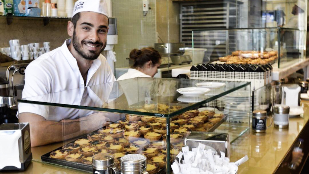 Portuguese custard tarts in Lisbon Pastel de Nata