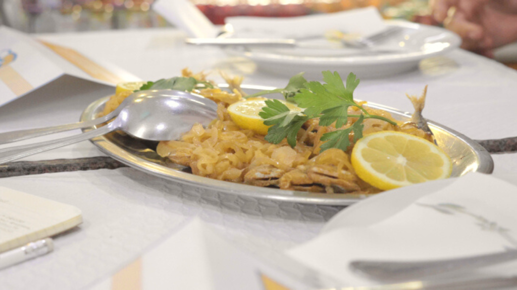 a plate of food on a table