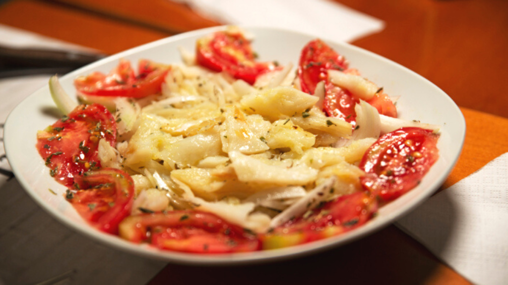 a plate of food on a table