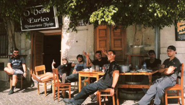 a group of people sitting in a chair