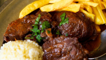 a close up of a plate of food