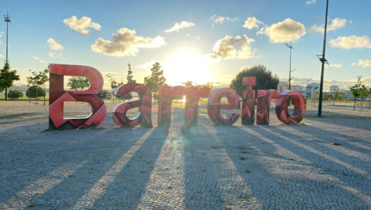 a sign made with letters saying Barreiro