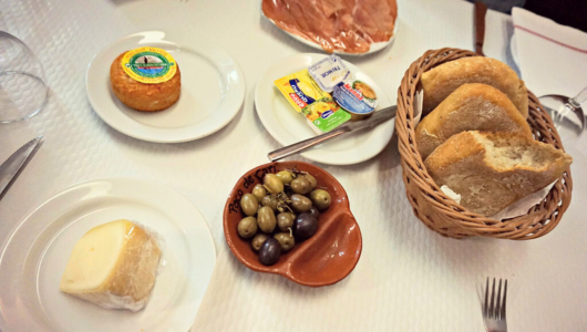 a plate of food on a table