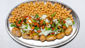 a plate of food on a table