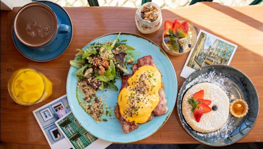 a plate of food on a table