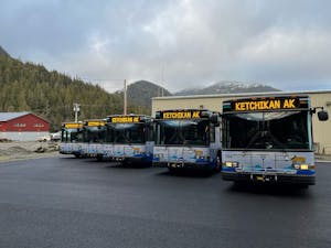 a bus that is parked on the side of a road