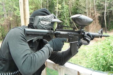 Playing paintball
