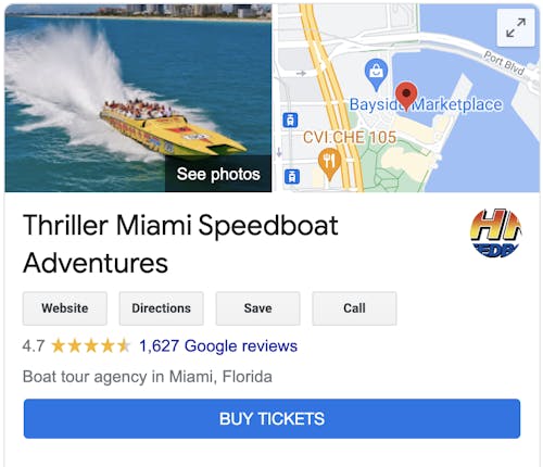 screenshot of old reserve with google "buy tickets" button