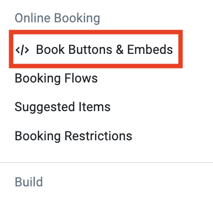 Locating the embed generator from the Dashboard Settings