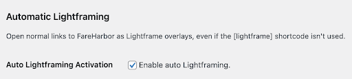 enable auto lightframing