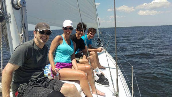 family fun on the sail boat