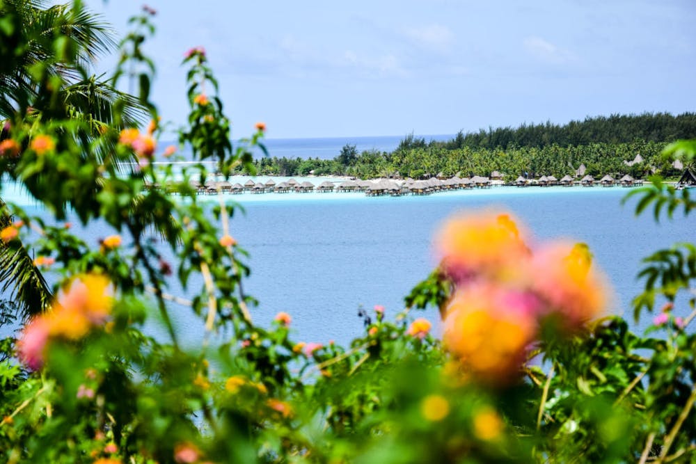 Magnificent view of the Pearl Beach Resort Bora Bora