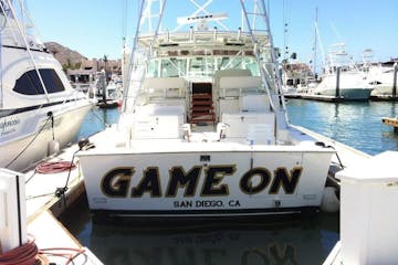 Game On-35' CABO on dock