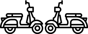 Icon of two scooters
