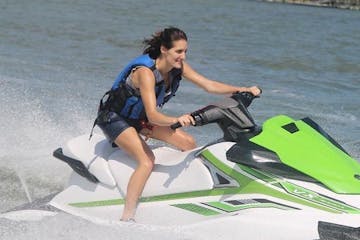 Woman riding on a jet ski on the lowcountry