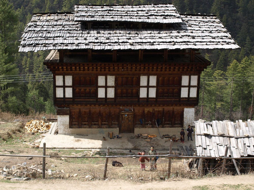 Typical Bhutanese house