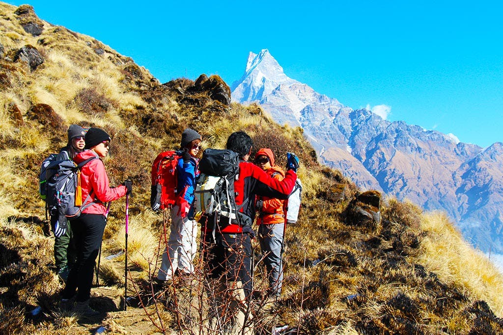 Mount Fishtail seen on Mardi Himal Trek
