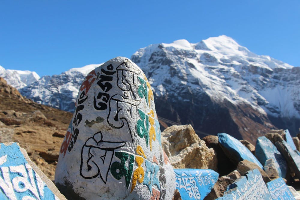 Prayer rock in Nepal..