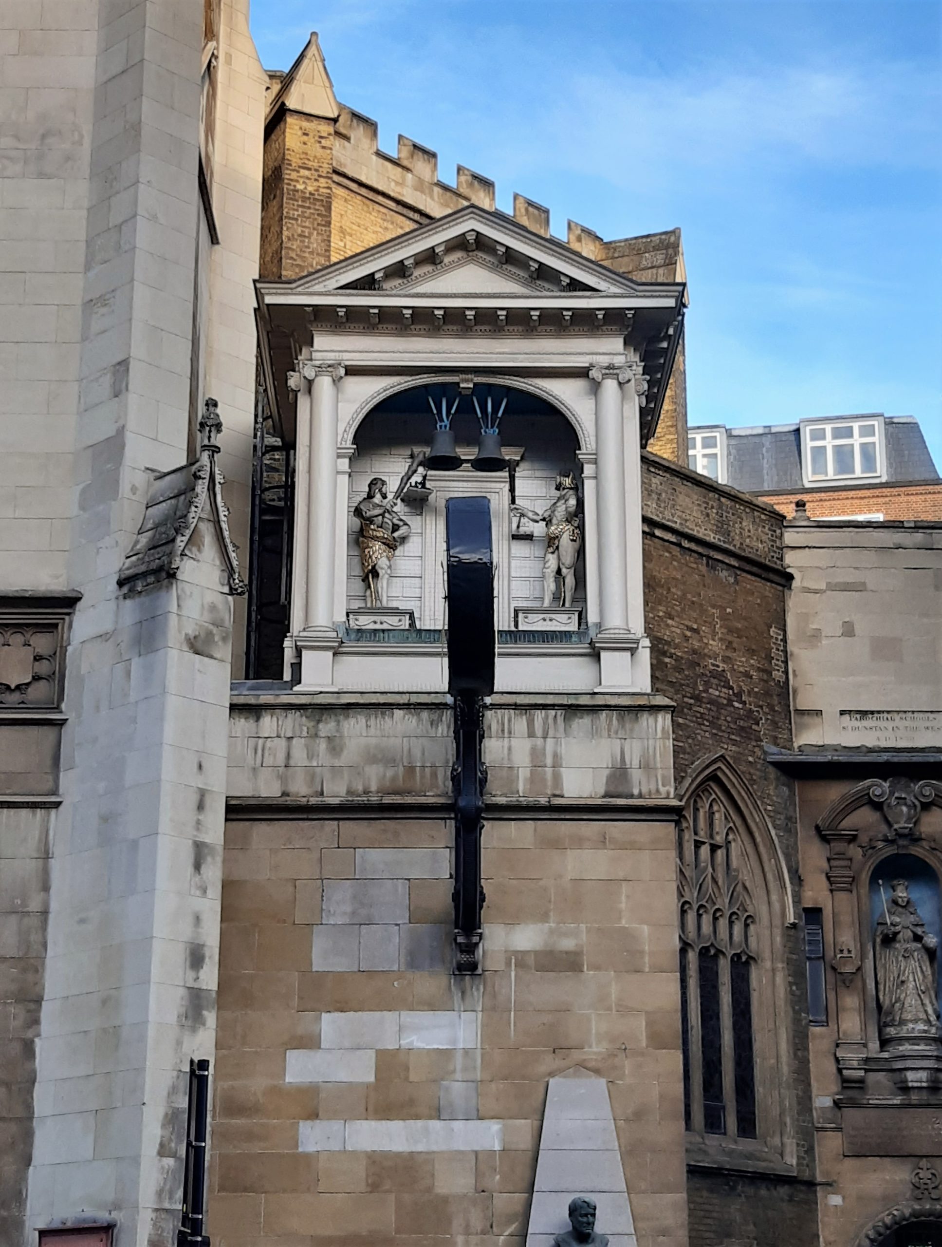 a clock on the side of a building