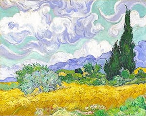 A Wheatfield, with Cypresses, National Gallery - London Cab Tours