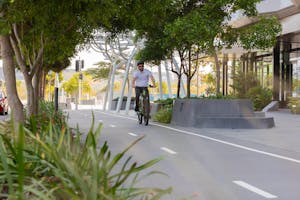 sustainable travel - riding to work