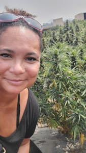 Yvonne Brown on one of the pot farms in California's Emerald Triangle