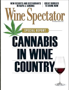 Cover of Wine Spectator Magazine on Cannabis in Wine Country