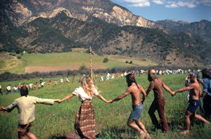 hippies dancing in The Emerald Triangle