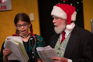 Two actors reading at The Mendocino Theatre Company