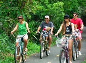 Riding bikes in Oahu