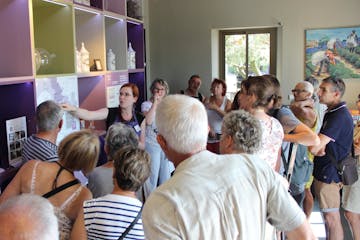 people listening to the guide during a tour